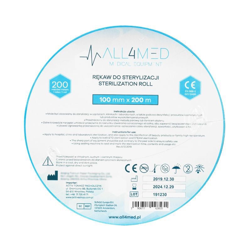 Sterilizáló tekercs 10 cm x 200 m