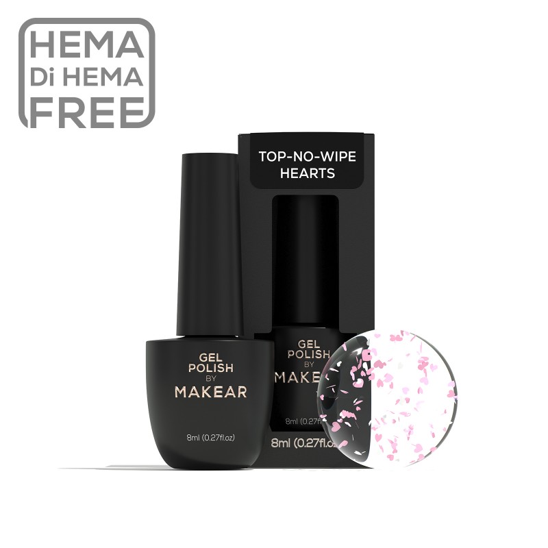 Makear Top no wipe - Hearts 8 ml