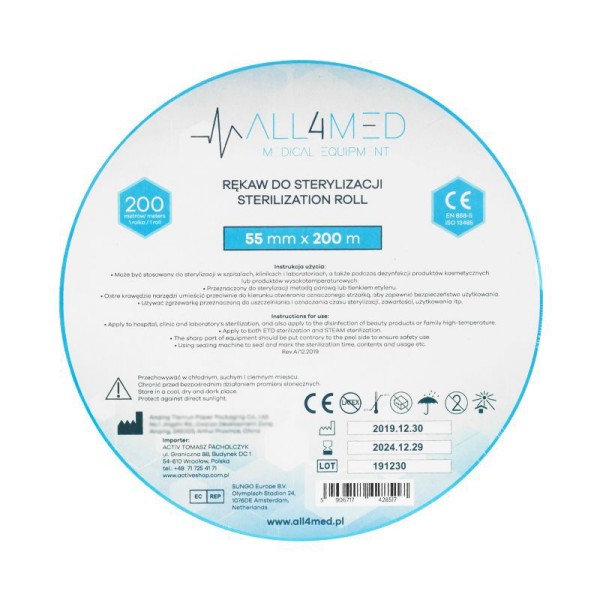 Sterilizáló tekercs 5,5 m x 200 m