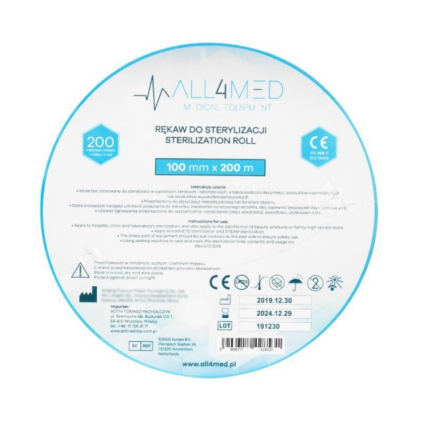 Sterilizáló tekercs 10 cm x 200 m