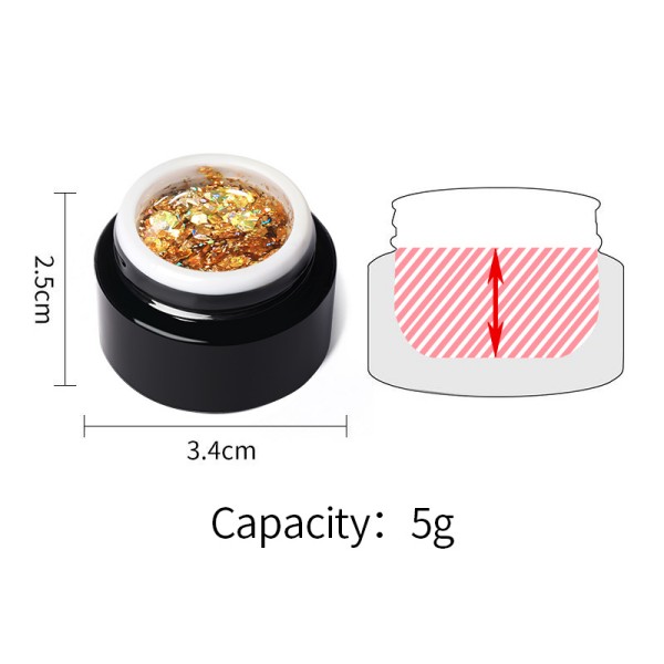 Átlátszó gél csillámmal 52328-5