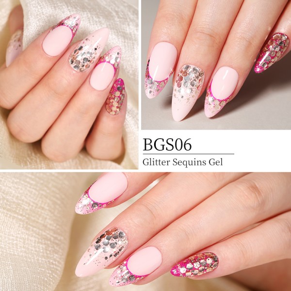 Átlátszó gél csillámmal 52328-6