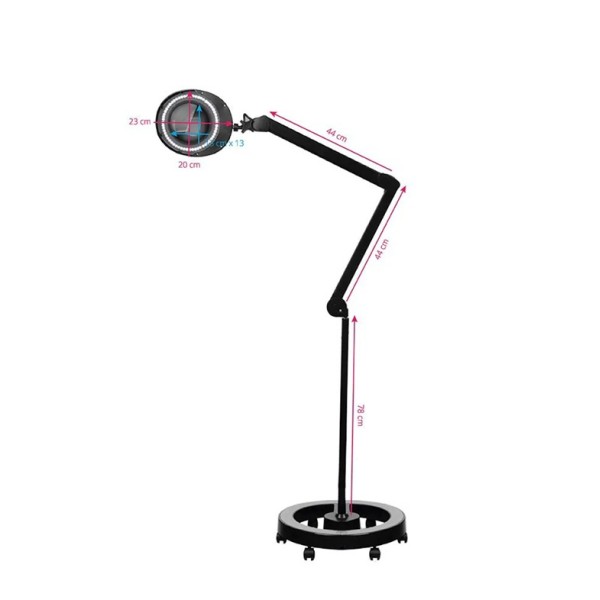 Kozmetikai nagyító állványon- fekete, Elegante 6025