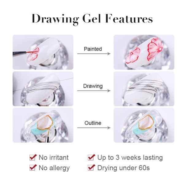 SG01 Spider Gel Fehér- BORN PRETTY