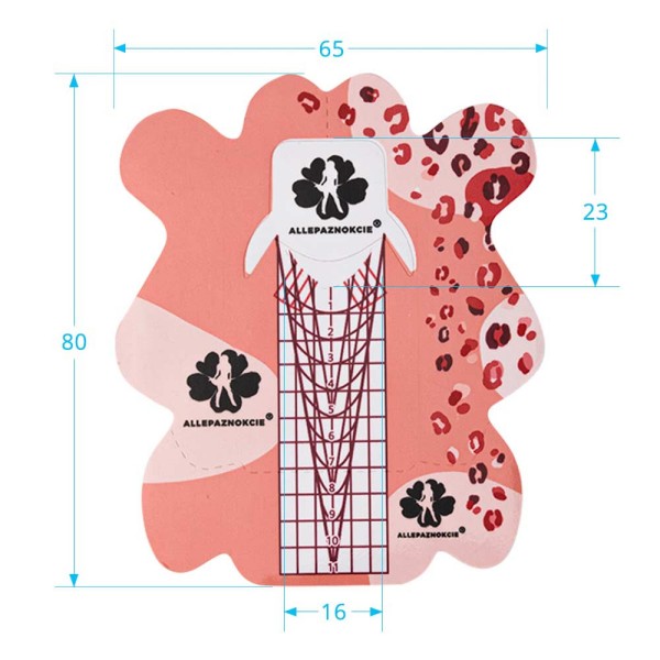 Körömsablon - párduc, 500 db