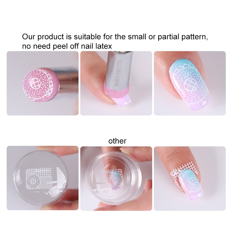 Ombre szivacsecset és nyomdafej CHAMPHAGNE GOLD - Born Pretty - 42495-1-2