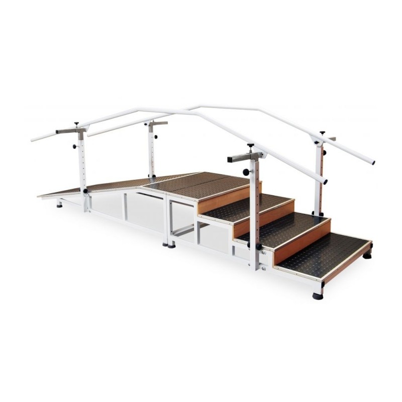 Kapaszkodó lejtővel és lépcsőkkel