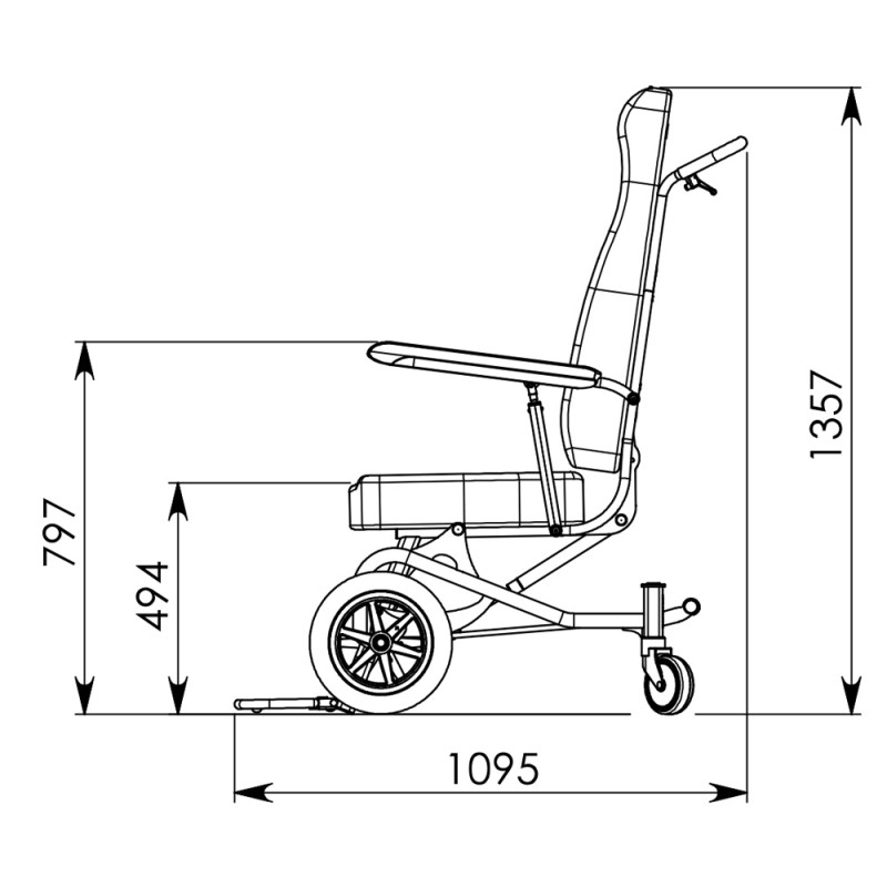 Rehabilitációs tolószék ISCHIA 