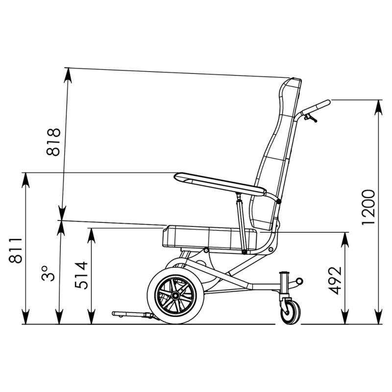 Rehabilitációs tolószék ISCHIA 