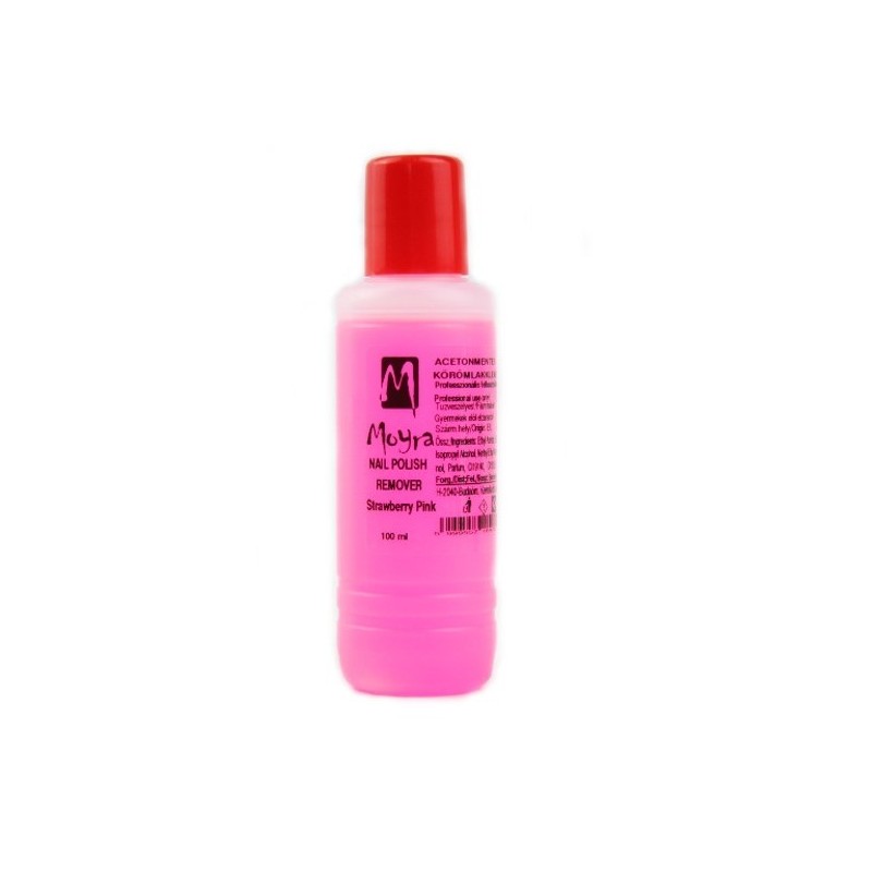 Moyra acetonmentes körömlakklemosó  - eper 100 ml