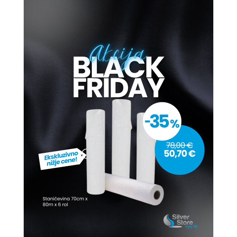 Cellulóz egészségügyi lepedő 70cm x 80m - 6 tekercs