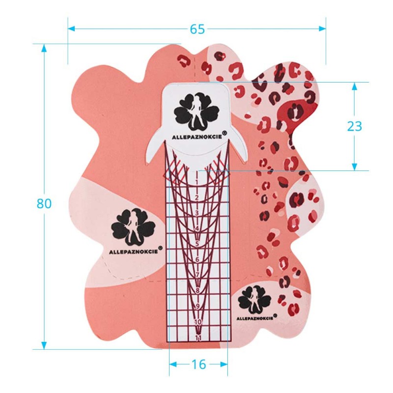 Körömsablon - párduc, 500 db