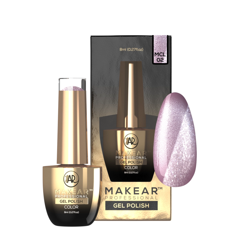 Makear MCL02 Fluffy violet - UV Gél lakk 8 ml