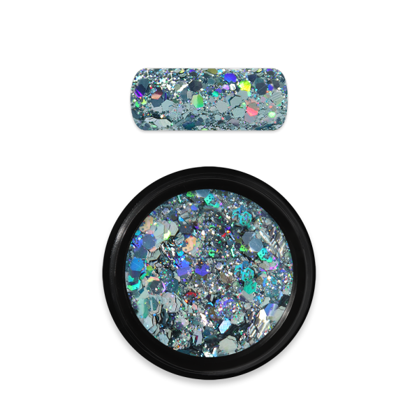 Holo Glitter mix No.9 - Világoskék