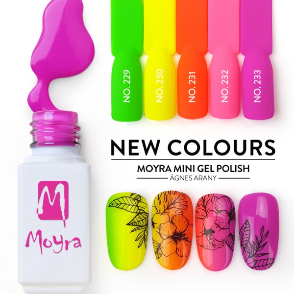 Moyra Mini gél lakk 229 - Neon zöld