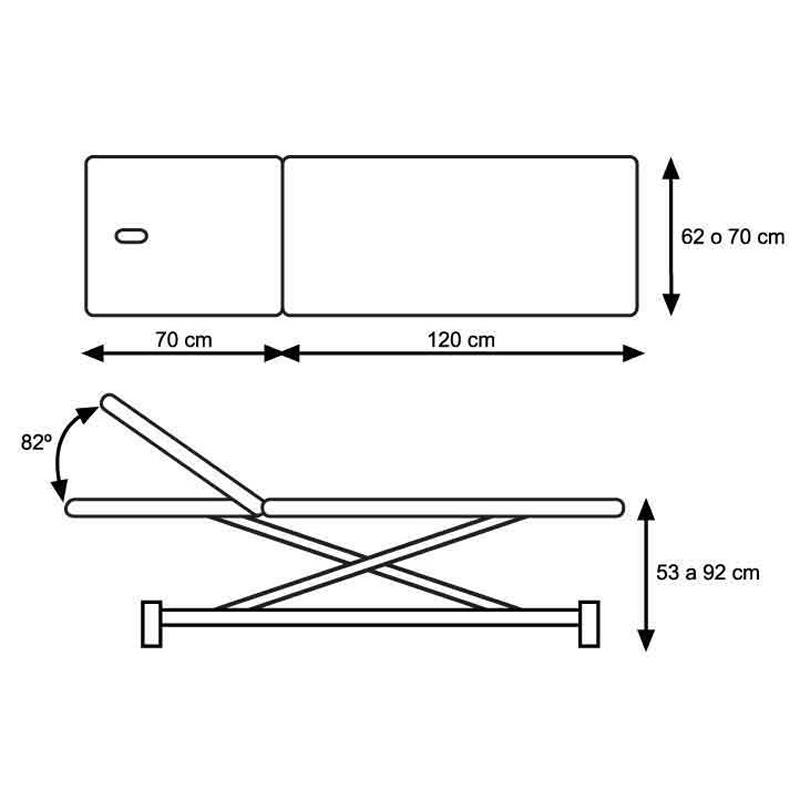 CH 0127 - 2 szekciós hidraulikus masszázságy 