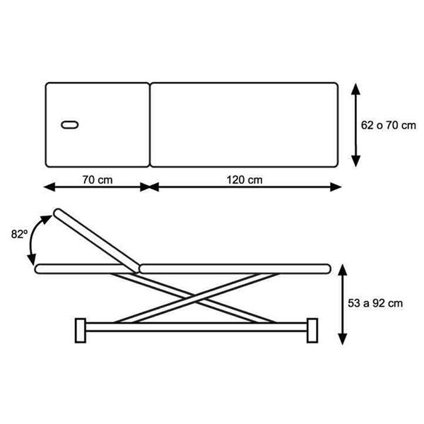 CH 0127 - 2 szekciós hidraulikus masszázságy 