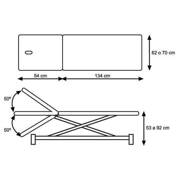 CH 0127 AR - 2 szekciós hidraulikus masszázságy 